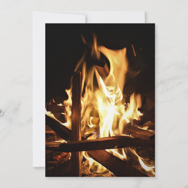 Durch die Flammen Einladung (Vorderseite)