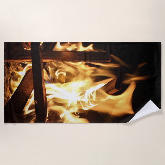 Durch die Flammen Strandtuch (Vorderseite)