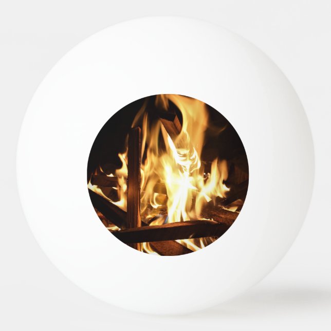 Durch die Flammen Tischtennisball (Vorderseite)