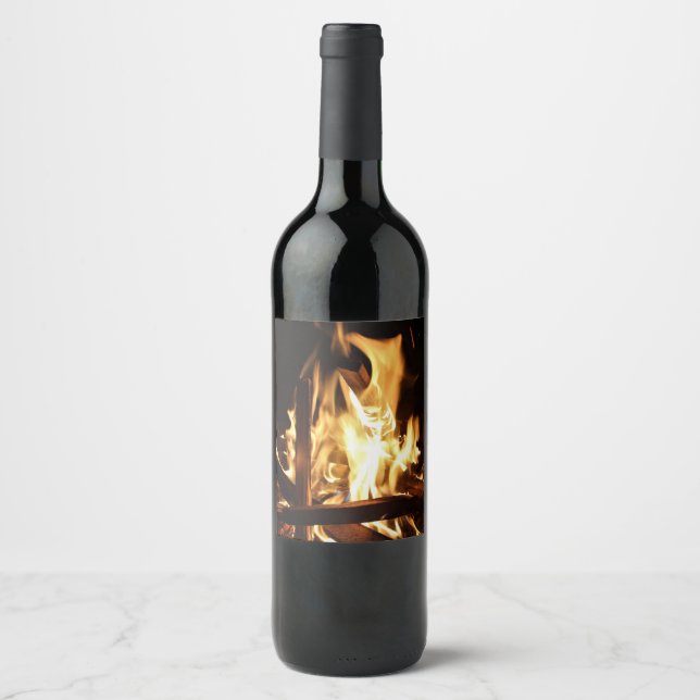 Durch die Flammen Weinetikett (Vorderseite)