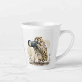 Durch die gläserne Latte-Tasse Milchtasse