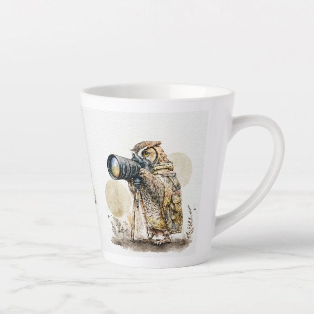 Durch die gläserne Latte-Tasse Milchtasse (Rechts)