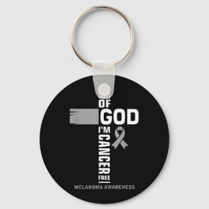 Durch die Gnade Gottes bin ich Melanom-Krebsüberle Schlüsselanhänger