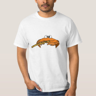 DURCH die Krabbe, die den Flöten-T - Shirt spielt