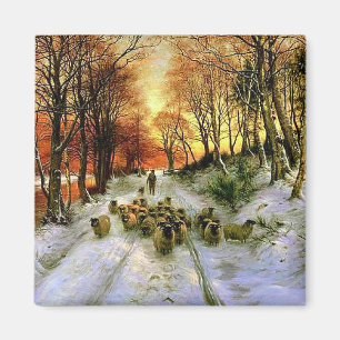 Durch die ruhige und frostige Luft, schöne Kunst Magnet