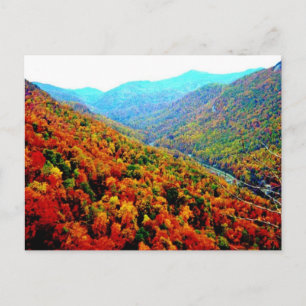 Durch die Smokey Mountain Range Postkarte