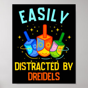 Durch Dreidels leicht abgelenkt Frohes Chanukka Me Poster