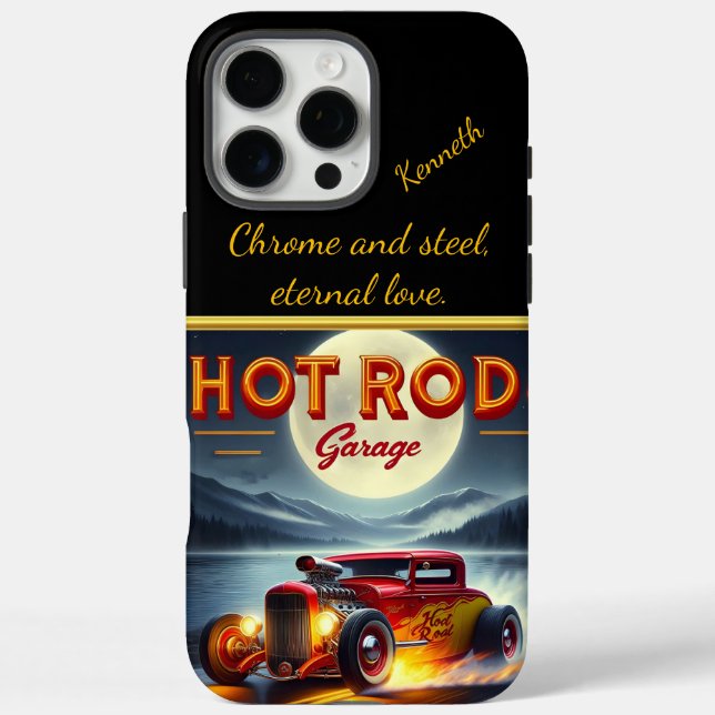 Durch eine Mondlandschaft in einem frisierte Auto iPhone 16 Pro Max Hülle (Rückseite)