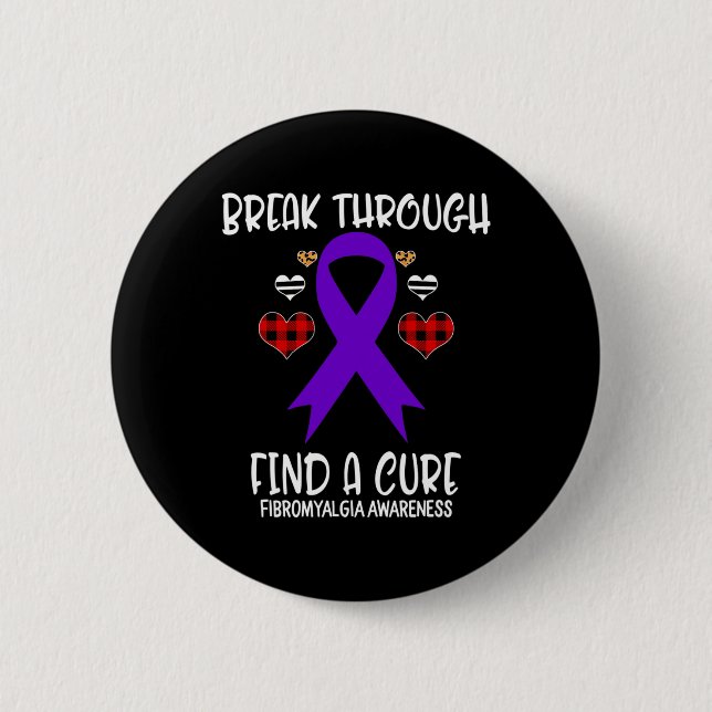 Durch Finden einer Heilung Fibromyalgie Sensibilis Button (Vorderseite)