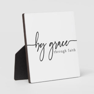 Durch Gnade durch den Glauben Christliches Zeichen Fotoplatte