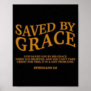 Durch Gnade Durch Glauben Gerettet Christlich Jesu Poster