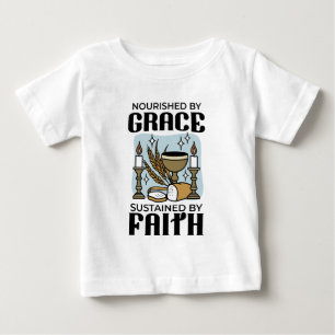 Durch Gnade genährt, durch Glauben getragen Design Baby T-shirt