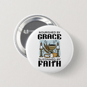 Durch Gnade genährt, durch Glauben getragen Design Button