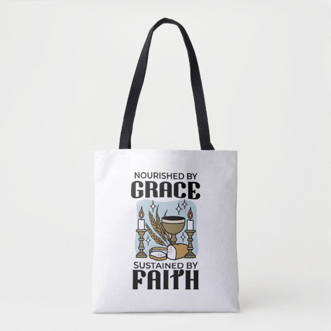 Durch Gnade genährt, durch Glauben getragen Design Tasche (Vorderseite)