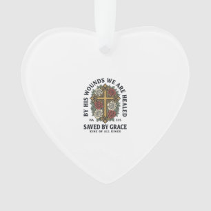Durch Gnade Gerettet Christliches Kreuz Blumenhemd Ornament
