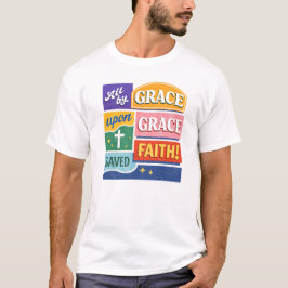 Durch Gnade und Glauben gerettetes christliches De T-Shirt