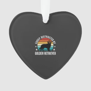 Durch Golden Retriever Retro-Sonnenuntergang leich Ornament