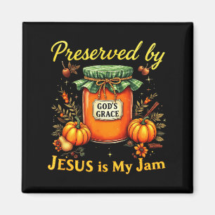Durch Gottes Gnade bewahrt Jesus Marmelade Erdbeer Magnet