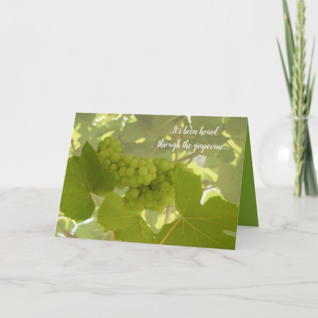 durch Grapevine gehört, Glückwünsche, grün Karte (Vorderseite)