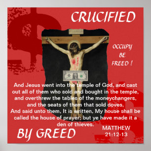 DURCH GREED OCCUPY GETROFFEN, FREI POSTER