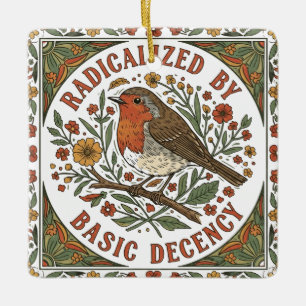 Durch grundlegende Anständigkeit radikalisierte Vo Keramikornament