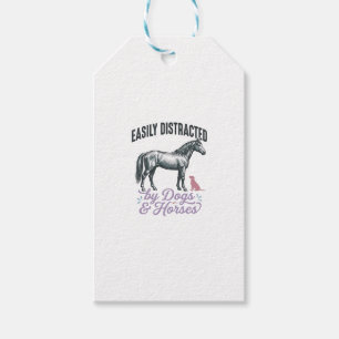 Durch Hunde und Pferde leicht abgelenktes Shirt-De Geschenkanhänger