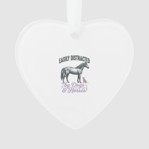 Durch Hunde und Pferde leicht abgelenktes Shirt-De Ornament