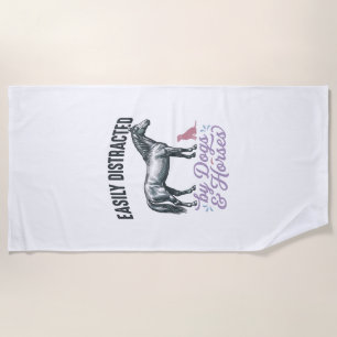 Durch Hunde und Pferde leicht abgelenktes Shirt-De Strandtuch