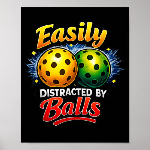 Durch lustigen Pickleball-Spieler-Humor leicht abg Poster