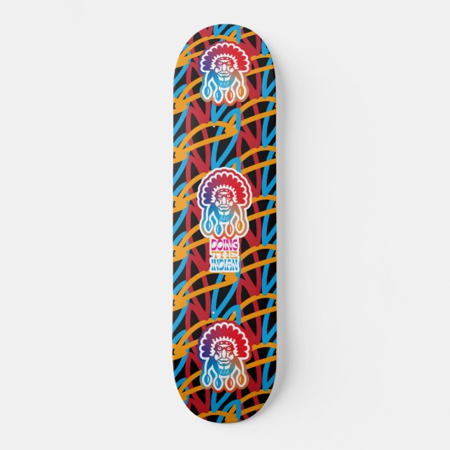 DURCH MASANSER PIXELAT INDIEN SKATEBOARD (Vorderseite)