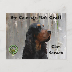 Durch Mut Nicht Geschick, Gordon Setter Malerei Postkarte
