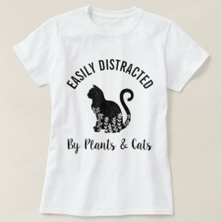 Durch Pflanzen und Katzen leicht ablenkbares Desig T-Shirt