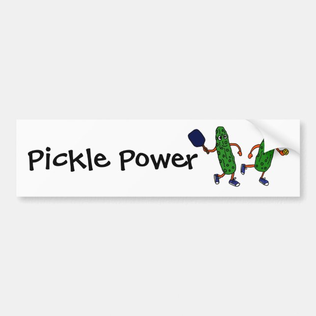 DURCH Pickleball Essiggurken-Power-Autoaufkleber Autoaufkleber (Vorne)