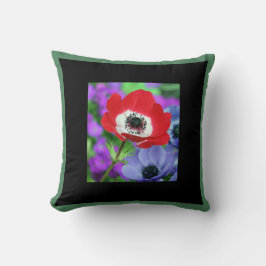 DURCH PILLOW HAPPY ROT POPPY KISSEN