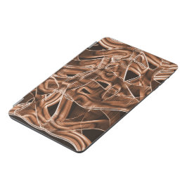 Durch Relief hervorgehobene braune, gekrümmte Bänd iPad Mini Hülle