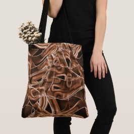 Durch Relief hervorgehobene braune, gekrümmte Bänd Tasche