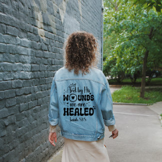 Durch seine Wunden werden wir Girls geheilt Jeansjacke