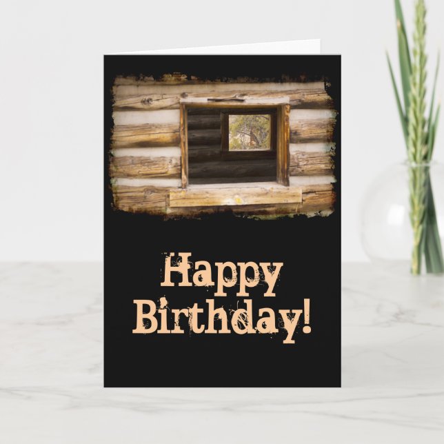 Durch und durch Kabine Fenster Geburtstag Karte (Vorderseite)