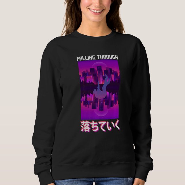 Durch Vaporwave-Kleidung fallen Sweatshirt (Vorderseite)