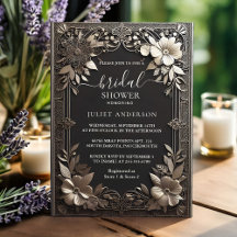 Durch Vintages florales Gold Foil Embosses Brautpa