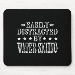 Durch Wasserskifahren leicht abgelenkt - lustiges Mousepad