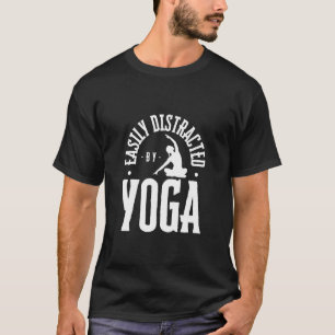 Durch Yoga leicht abgelenkt Lustiger Yoga-Lehrer L T-Shirt