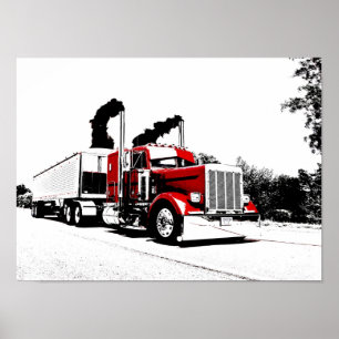 Durchblasen von Peterbilt Poster