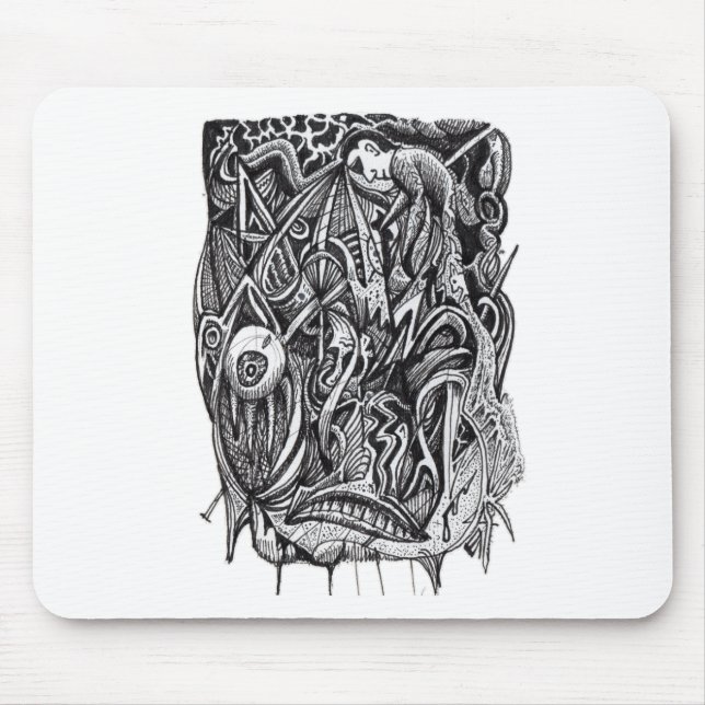 Durchbohrt, von Brian Benson Mousepad (Vorne)