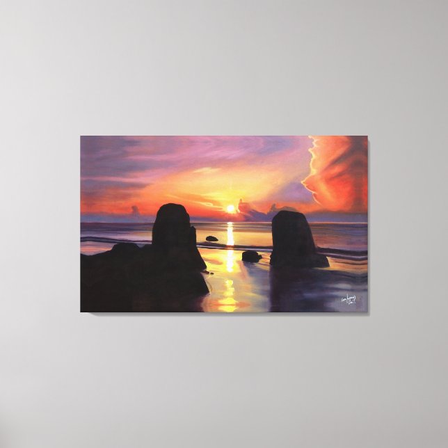 Durchbrechen der Wolken Leinwanddruck (Vorderseite)