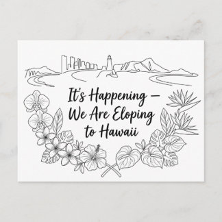 Durchbrennen nach Hawaii mit Hawaiian Island Ankündigungspostkarte
