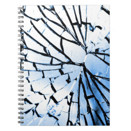 durchbrochenes Fenster Notizblock