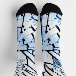 durchbrochenes Fenster Socken