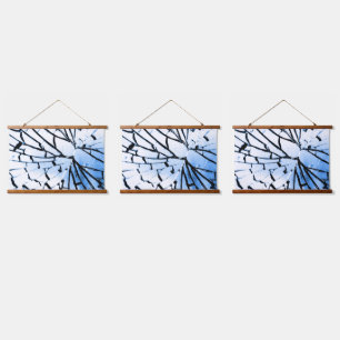 durchbrochenes Fenster Wandteppich Mit Holzrahmen