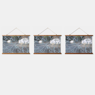 durchbrochenes Fenster Wandteppich Mit Holzrahmen